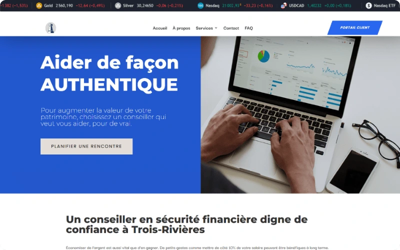 gableconseiller-min Réalisation site Web pour services financiers
