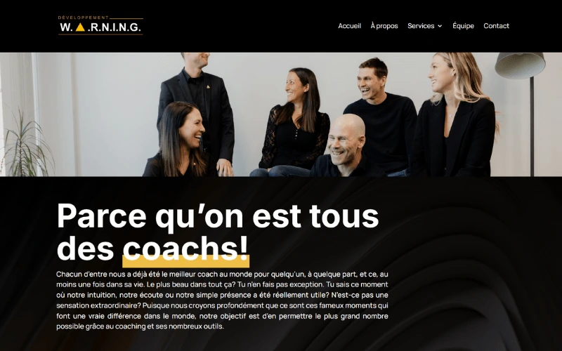 warning-min Réalisation site Web pour services financiers